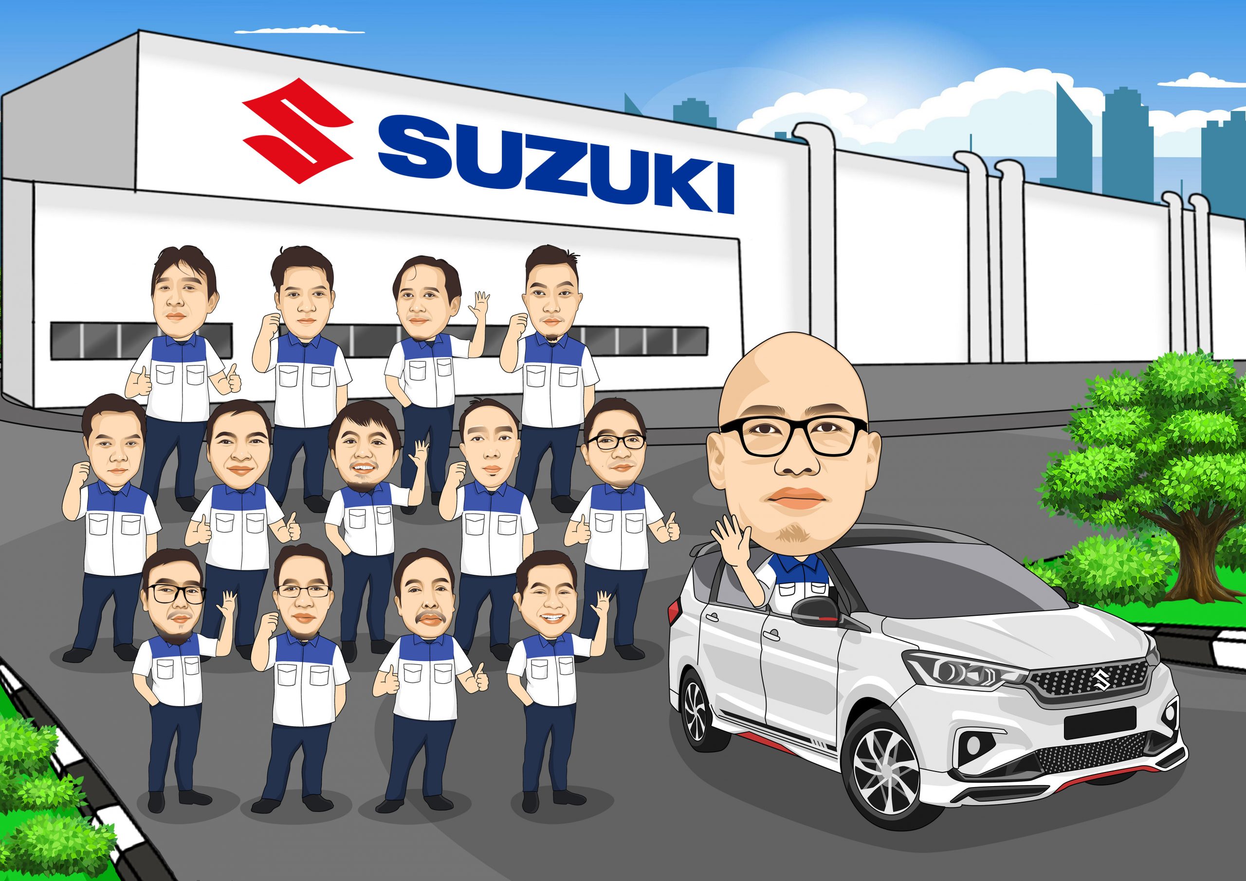 karikatur perpisahan farewell
